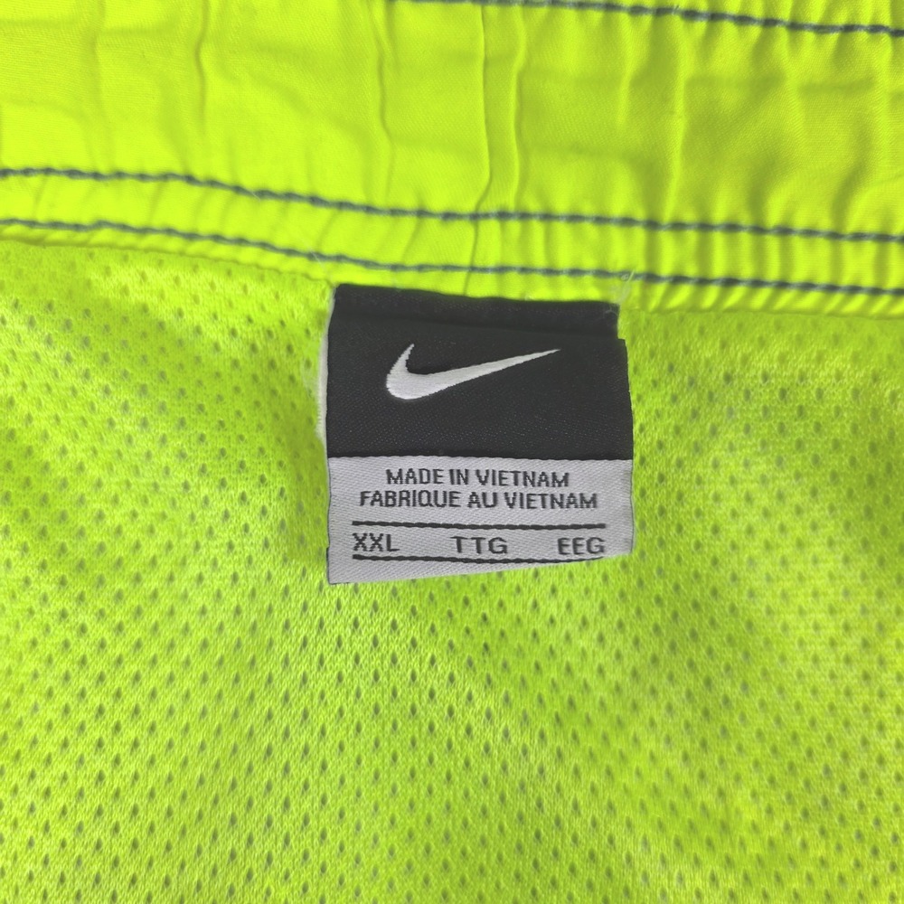 Nike Swim Trunks Men's Size XXL Gray Volt Swoosh Drawstring Active Shorts Beach - Picture 3 of 13